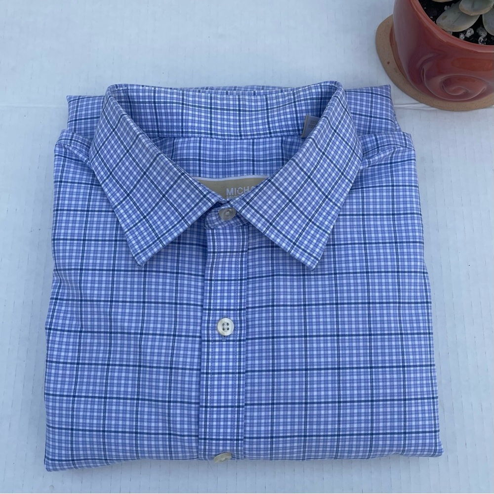 Men's Blue Checked shirt Michael Kors size 17